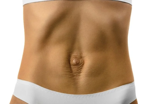 A graphics of human body tummy area